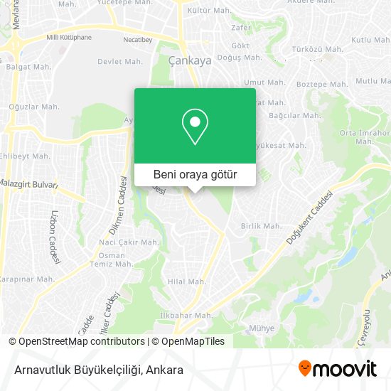 Arnavutluk Büyükelçiliği harita