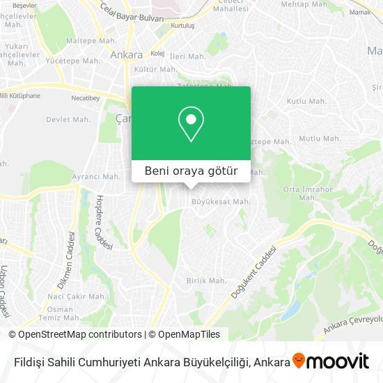 Fildişi Sahili Cumhuriyeti Ankara Büyükelçiliği harita