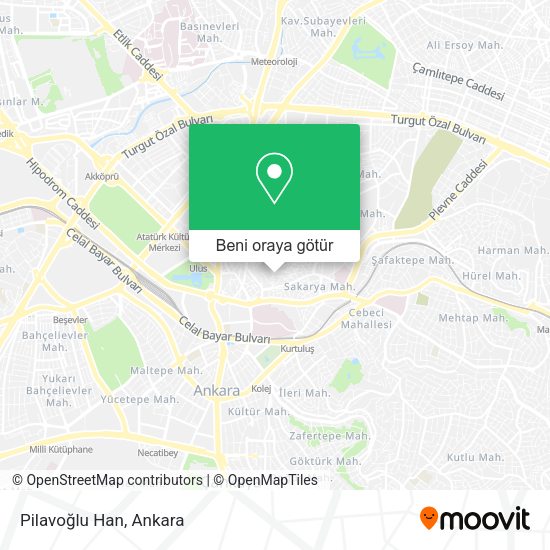 Pilavoğlu Han harita