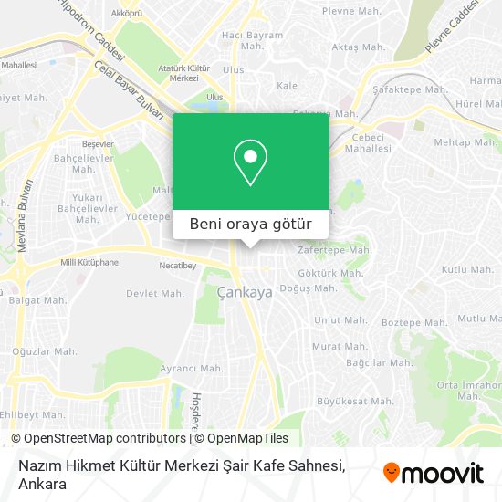 Nazım Hikmet Kültür Merkezi Şair Kafe Sahnesi harita