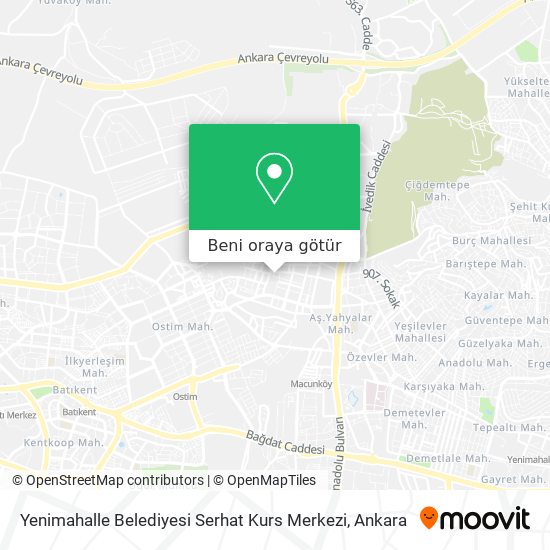 Yenimahalle Belediyesi Serhat Kurs Merkezi harita
