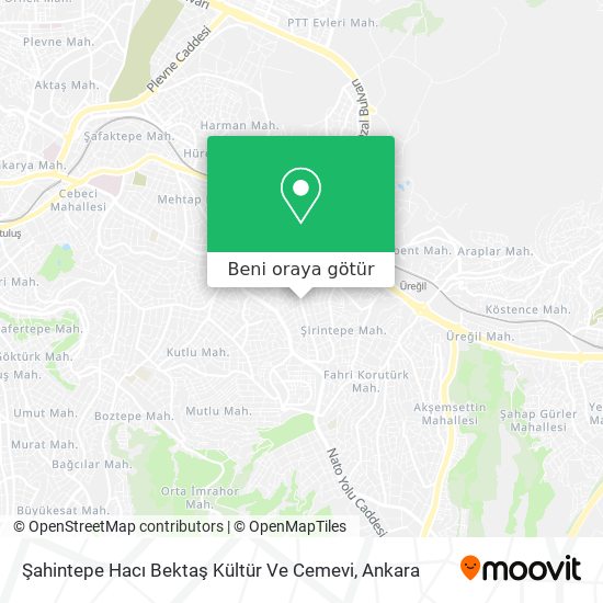 Şahintepe Hacı Bektaş Kültür Ve Cemevi harita