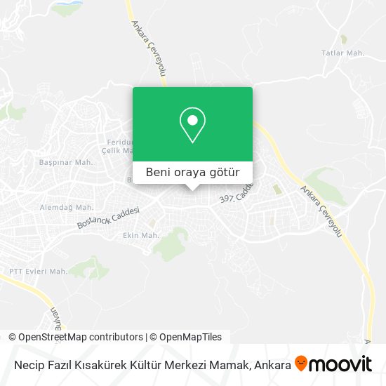 Necip Fazıl Kısakürek Kültür Merkezi Mamak harita