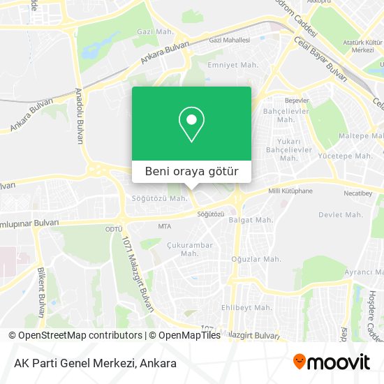 AK Parti Genel Merkezi harita