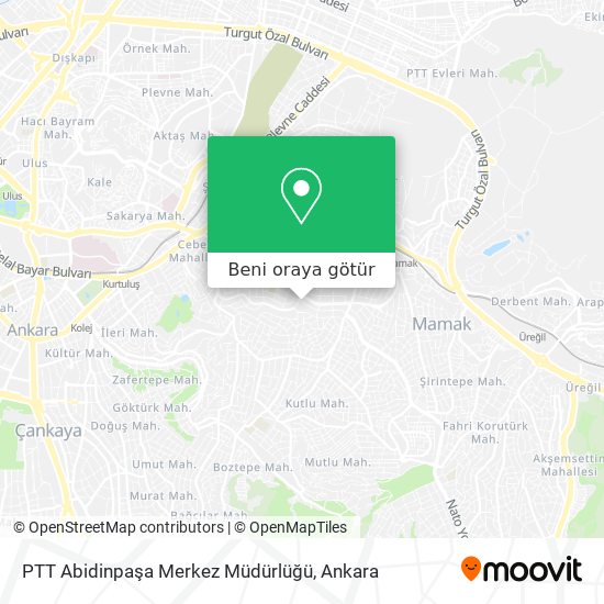 PTT Abidinpaşa Merkez Müdürlüğü harita