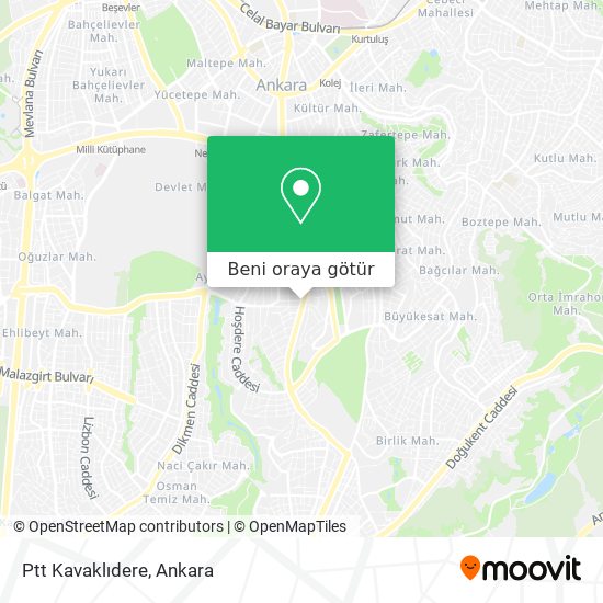 Ptt Kavaklıdere harita