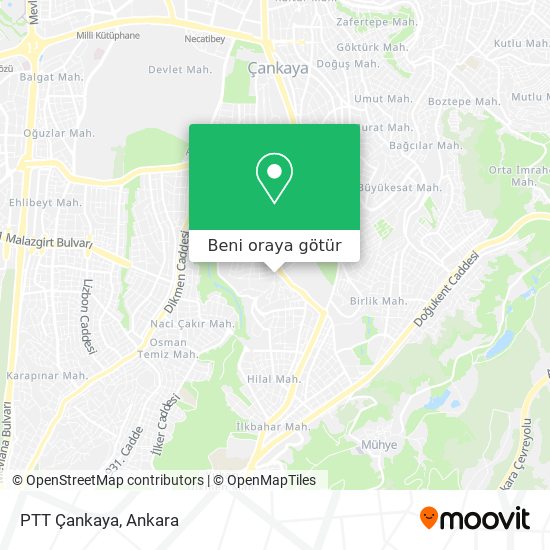 PTT Çankaya harita