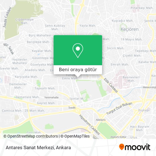 Antares Sanat Merkezi harita