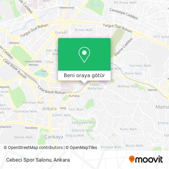 Cebeci Spor Salonu harita
