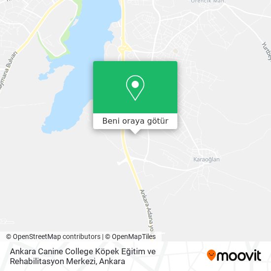 Ankara Canine College Köpek Eğitim ve Rehabilitasyon Merkezi harita
