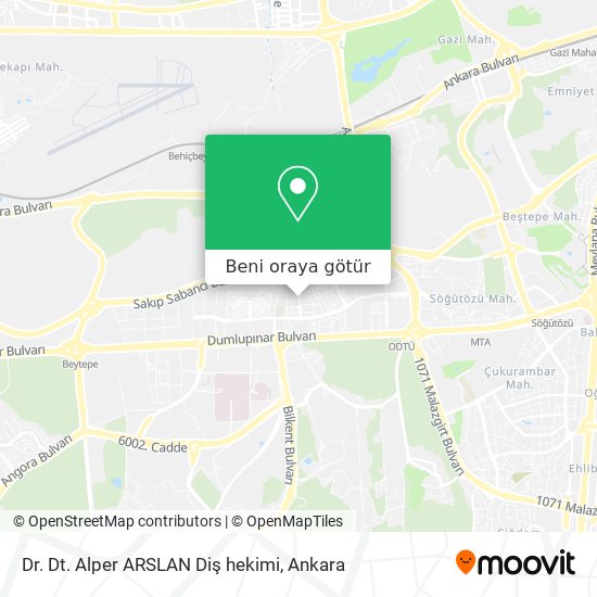 Dr. Dt. Alper ARSLAN Diş hekimi harita