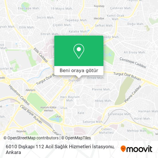 6010 Dışkapı 112 Acil Sağlık Hizmetleri İstasyonu harita