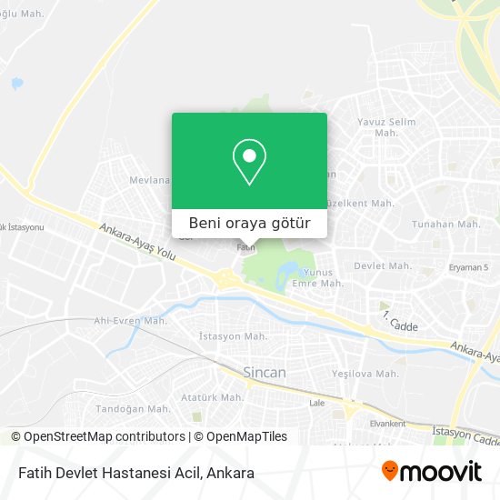 Fatih Devlet Hastanesi Acil harita