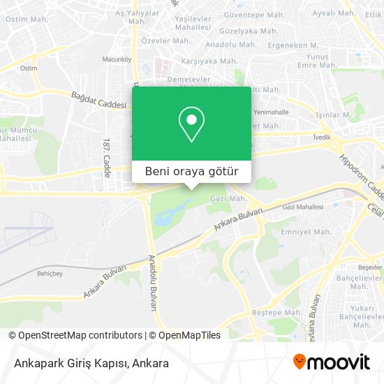 Ankapark Giriş Kapısı harita