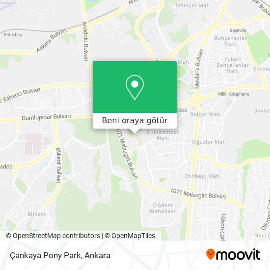 Çankaya Pony Park harita