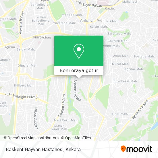 Baskent Hayvan Hastanesi harita