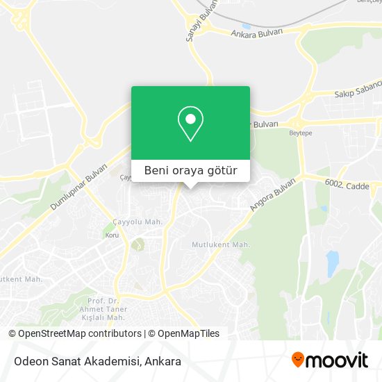 Odeon Sanat Akademisi harita