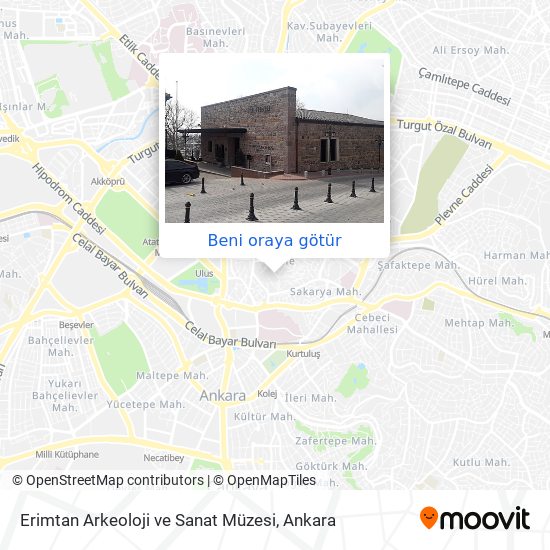 Erimtan Arkeoloji ve Sanat Müzesi harita