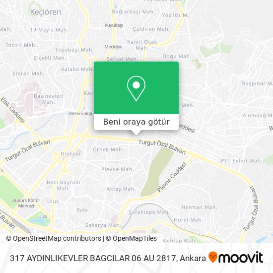 317 AYDINLIKEVLER BAGCILAR 06 AU 2817 harita