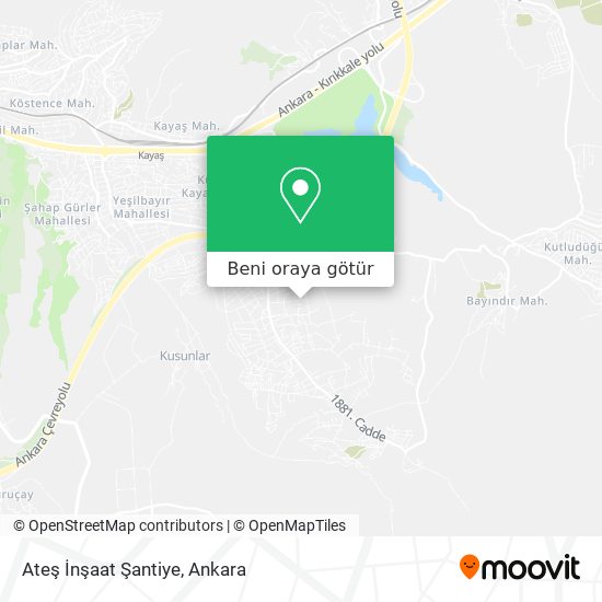 Ateş İnşaat Şantiye harita