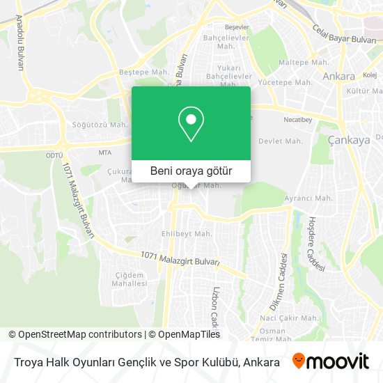 Troya Halk Oyunları Gençlik ve Spor Kulübü harita