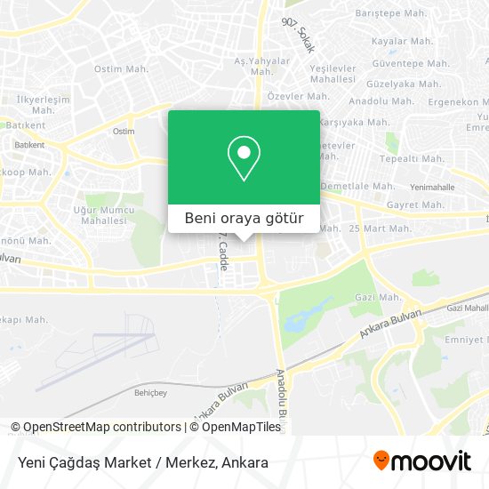 Yeni Çağdaş Market / Merkez harita