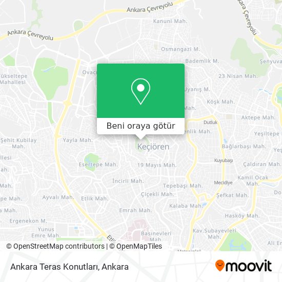 Ankara Teras Konutları harita
