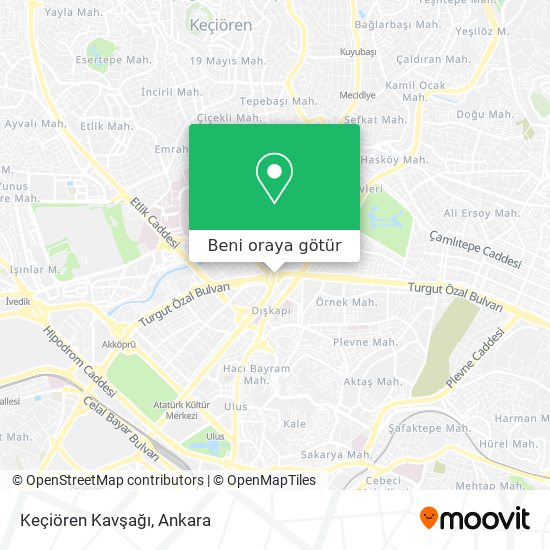 Keçiören Kavşağı harita