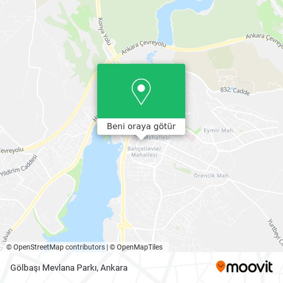 Gölbaşı Mevlana Parkı harita