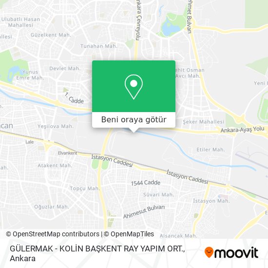GÜLERMAK - KOLİN BAŞKENT RAY YAPIM ORT. harita