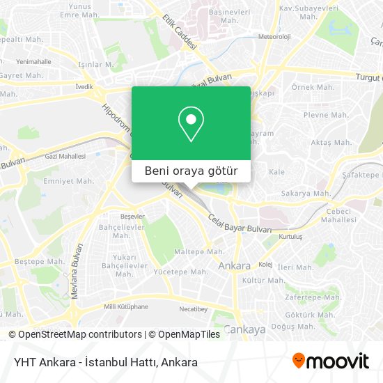 YHT Ankara - İstanbul Hattı harita