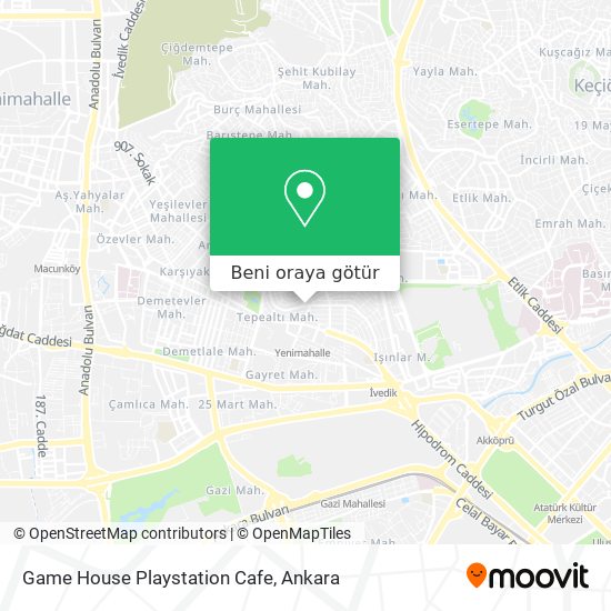 Game House Playstation Cafe harita