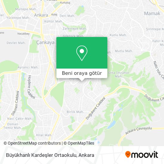 Büyükhanlı Kardeşler Ortaokulu harita