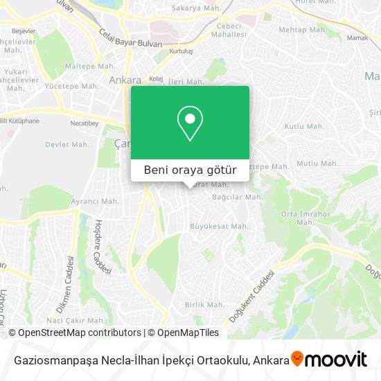Gaziosmanpaşa Necla-İlhan İpekçi Ortaokulu harita