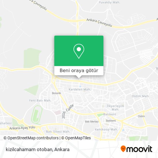 kizilcahamam otoban harita