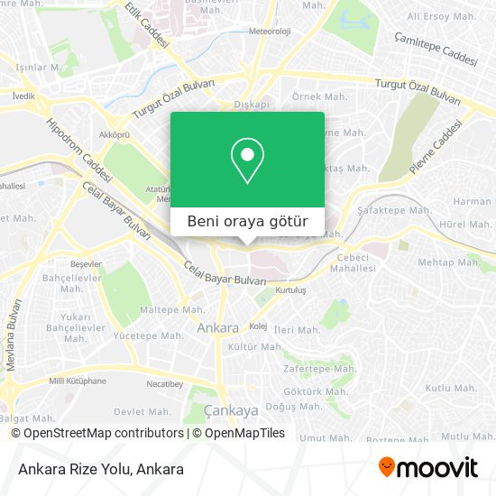 Ankara Rize Yolu harita