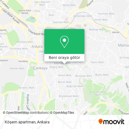 Köşem apartman harita