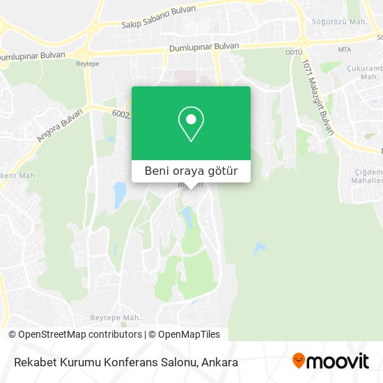 Rekabet Kurumu Konferans Salonu harita