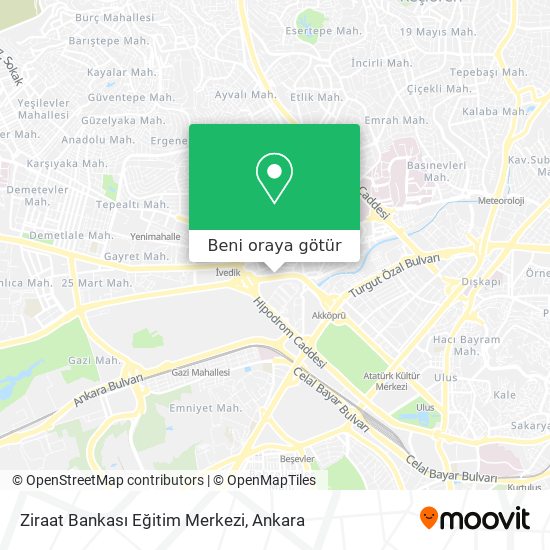 Ziraat Bankası Eğitim Merkezi harita