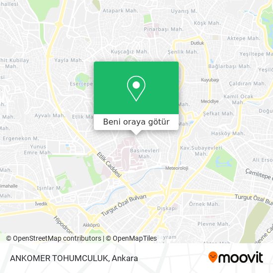 ANKOMER TOHUMCULUK harita