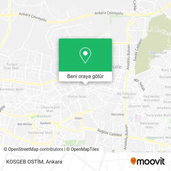 KOSGEB OSTİM harita