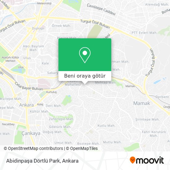 Abidinpaşa Dörtlü Park harita