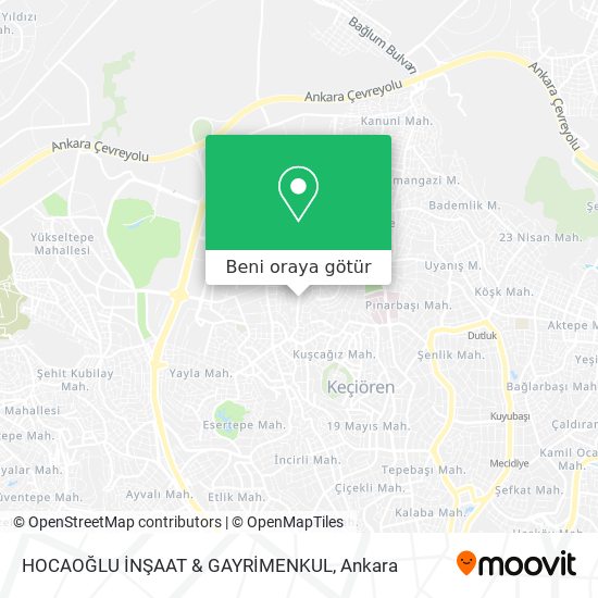 HOCAOĞLU İNŞAAT & GAYRİMENKUL harita
