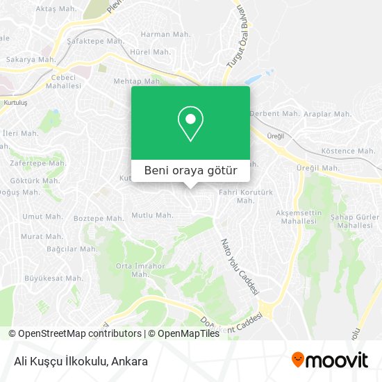 Ali Kuşçu İlkokulu harita