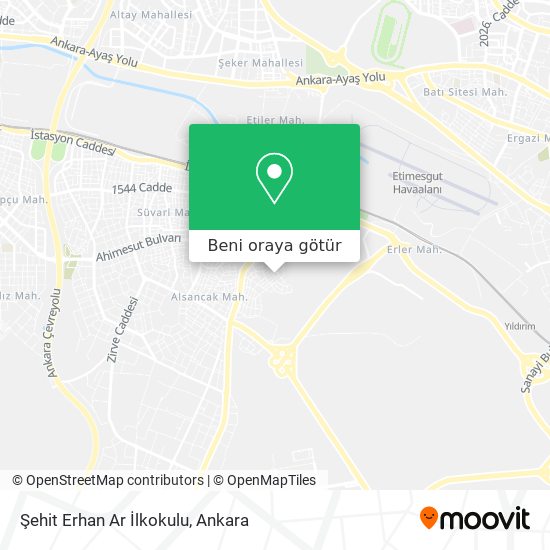 Şehit Erhan Ar İlkokulu harita
