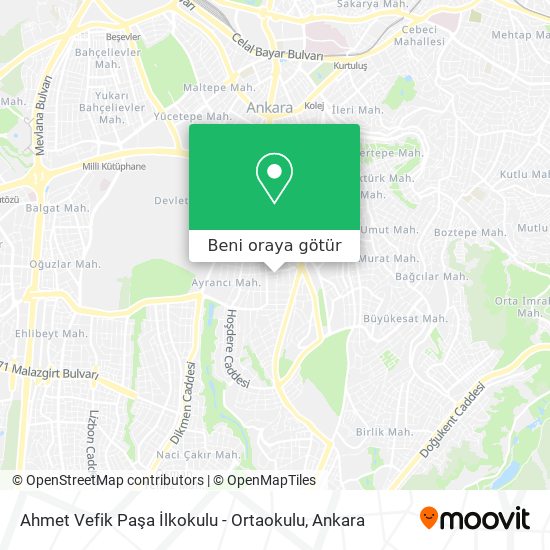 Ahmet Vefik Paşa İlkokulu - Ortaokulu harita