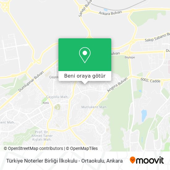 Türkiye Noterler Birliği İlkokulu - Ortaokulu harita