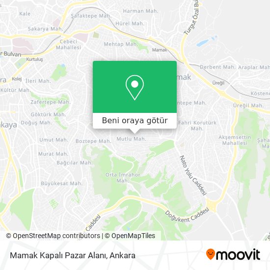 Mamak Kapalı Pazar Alanı harita
