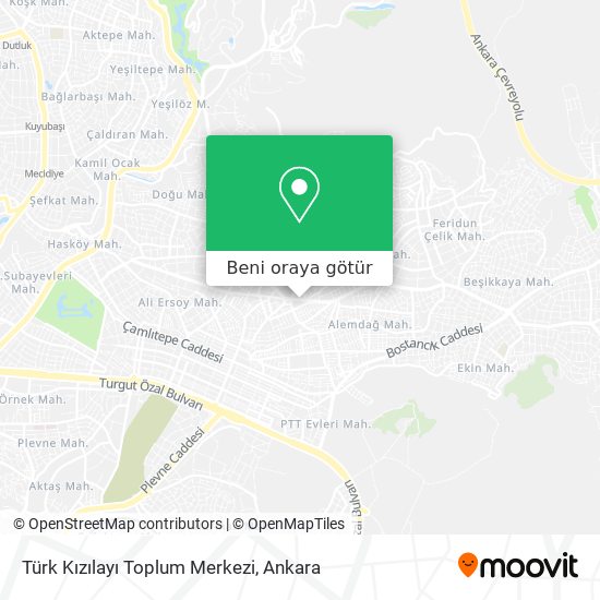 Türk Kızılayı Toplum Merkezi harita