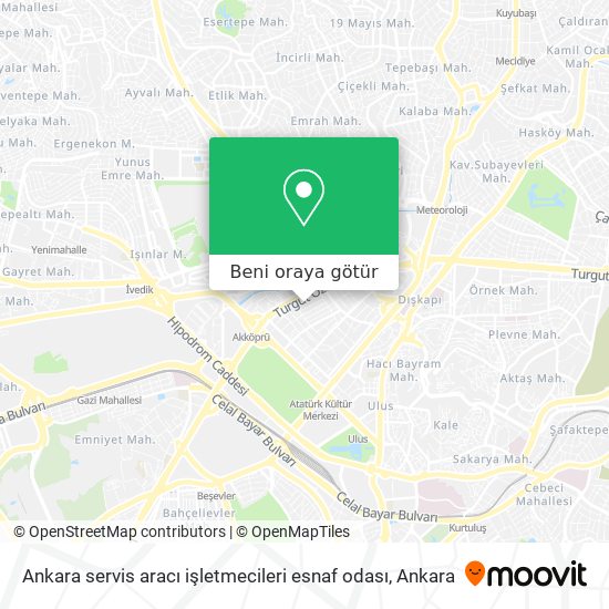 Ankara servis aracı işletmecileri esnaf odası harita